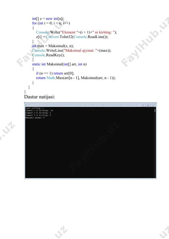maksimal qiymat topish - Page 2