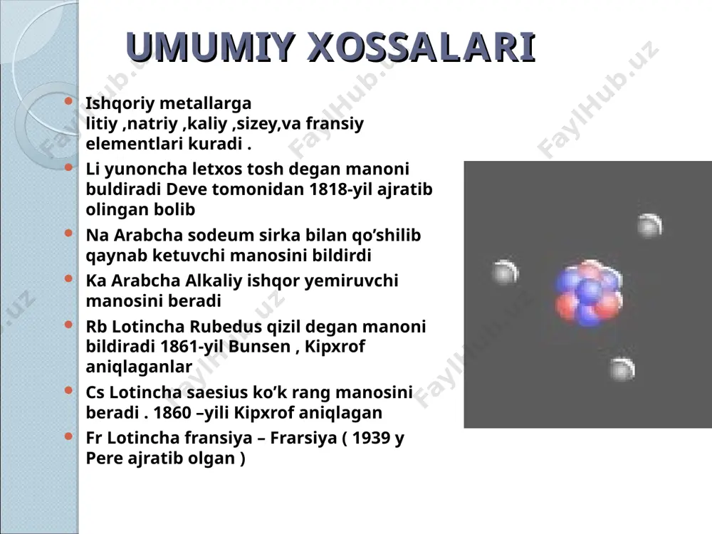"ishqoriy metallar" mavzusida dars taqdimoti - Page 3