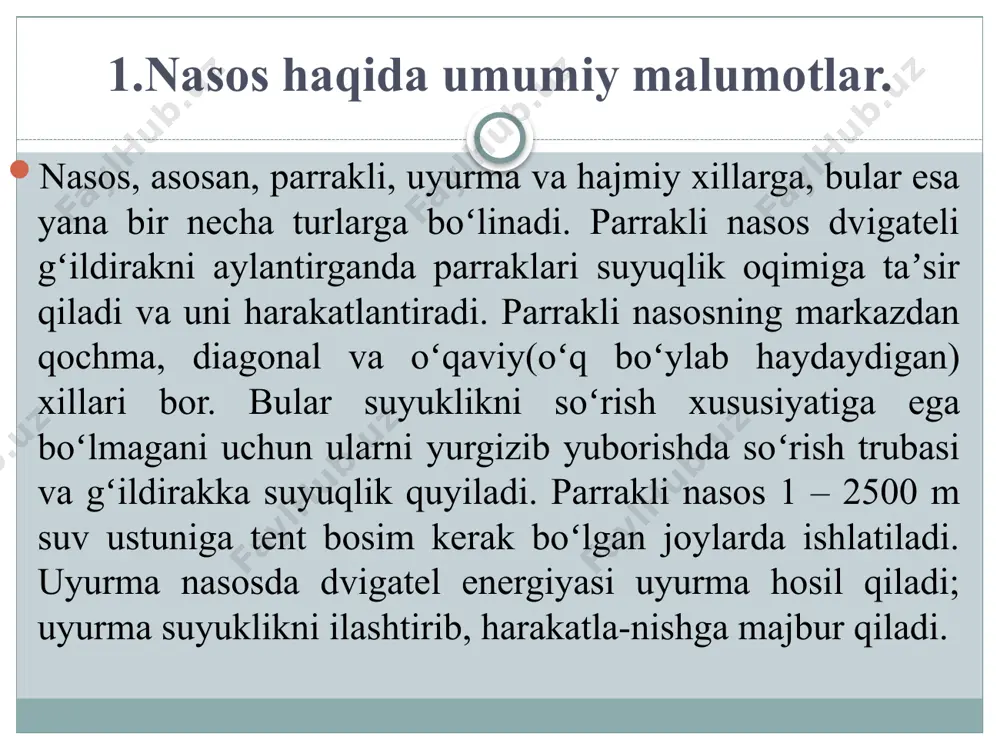 nasosni “tkr – d” tizimini hisoblash - Page 5