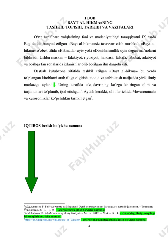 bayt al-hikma haqida kurs ishi - Page 4