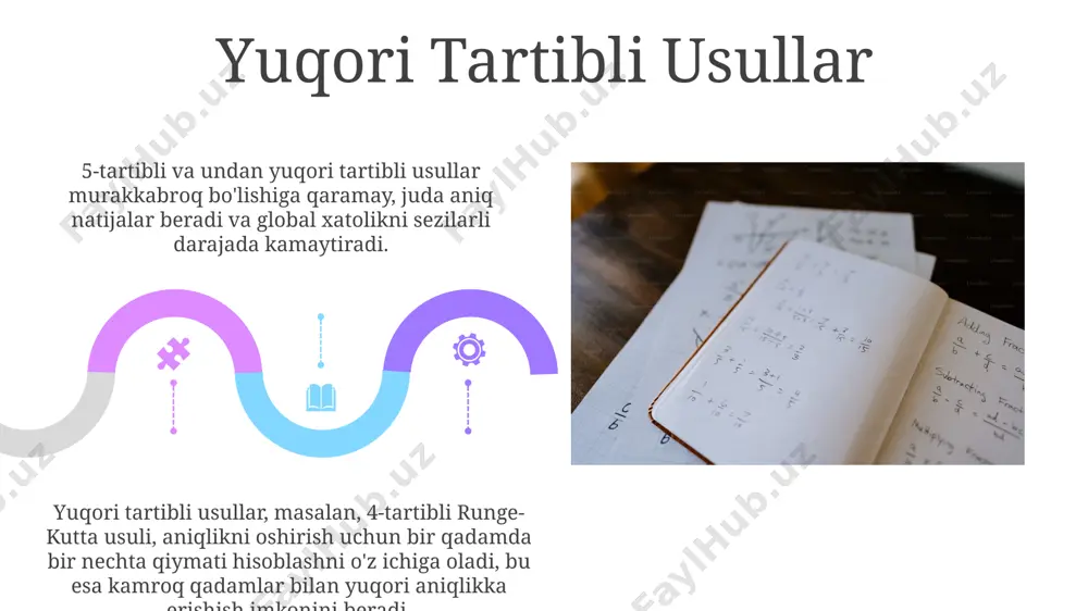 oddiy differensial tenglamalar uchun koshi masalalarini yechishning sonli usullari - Page 5