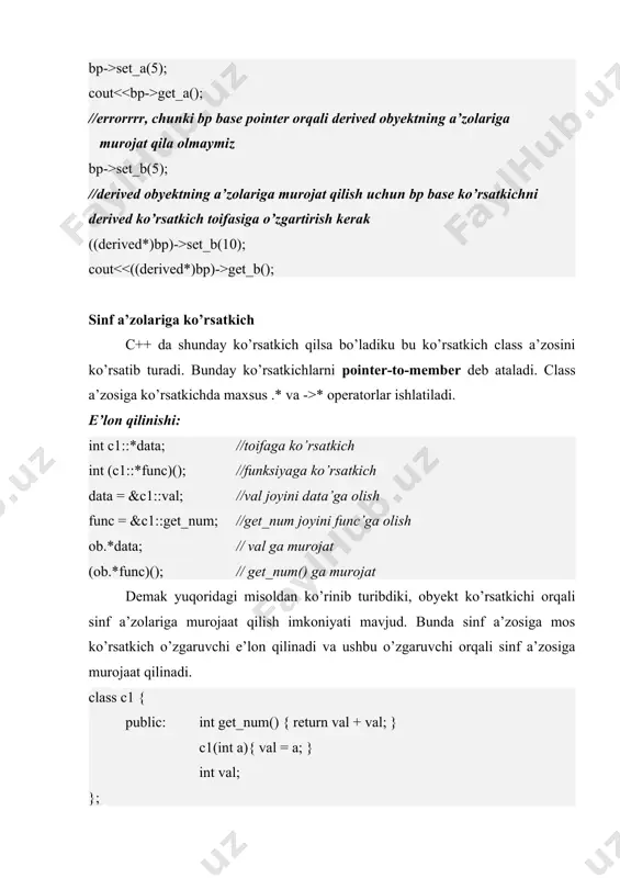 sinflar va ko’rsatkichlar (dasturlash) - Page 5