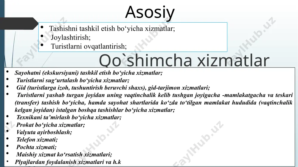 turizmda xizmatlar va ularning xususiyatlari - Page 5