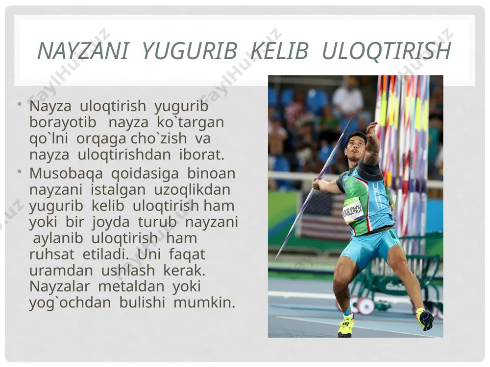 nayza uloqtirish texnikasi bilan tanishtirish va o`rgatish - Page 4