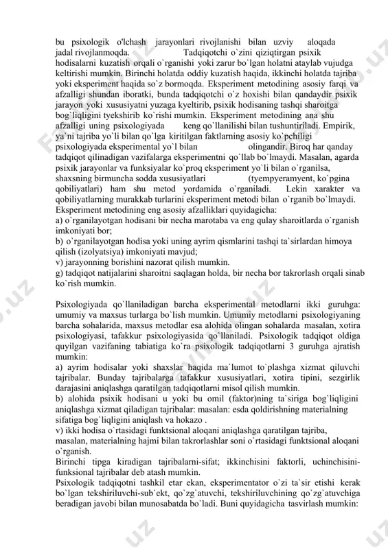 gartirishga bog'liq bo'lgan o'lchash moslamasi bilan o'zaro ta'sirini tashkil etish orqali ob'ektning xususiyatlarini yoki holatini aniqlashning empirik usuli sifatida aniqlanishi mumkin. qurilma nafaqat tadqiqotchi uchun tashqi ob'ekt bo'lishi mumkin, masalan, o'lchagich - uzunlikni o'lchash moslamasi, balki tadqiqotchining o'zi ham ("odam hamma narsaning o'lchovidir"). inson xatti-harakatlarini "o'lchash" bilan ham xuddi shunday: boshqa odamning xatti-harakatlarining xususiyatlari tadqiqotchi tomonidan to'g'ridan-to'g'ri baholanishi mumkin. ushbu o'lchov kuzatishga o'xshaydi. biroq, psixolog aql-idrok testi kabi o'lchash usulini qo'llaganida instrumental o'lchovga asoslanadi. psixologiyada o'lchov (shkala) ikki xil jarayon sifatida tushuniladi. psixologik o'lchov (shkala) birinchi ma'noda, tekshirilayotgan fakt ob'ektlarining parametrlari, o'xshashliklari va farqlarini baholash hisoblanadi. ushbu baholarga asoslanib, tadqiqotchi sub'ektiv voqelikning xususiyatlarini "o'lchaydi". ikkinchi ma'noda psixologik o'lchash (shkala) tadqiqotchi tomonidan sub'ektning xatti- harakatlarining xususiyatlarini baholashda amalga oshiriladi. tabiiy fanlarda (s. papovyan) quyidagi o'lchov (shkala) turlari mavjud: · raqamli munosabatlar tizimini empirik tizimdan to'g'ridan-to'g'ri olishga imkon beradigan fundamental empirik qonunlarga asoslangan fundamental; · derivativ, bu o'zgaruvchini boshqalarga tegishli bo'lgan belgi …