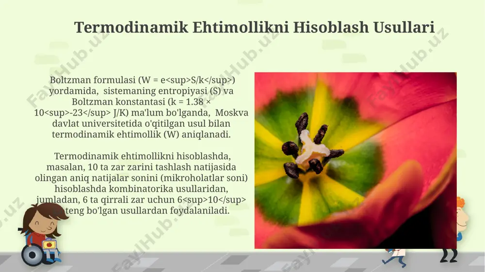 makro va mikro holatlar hamda termodinamik ehtimollik - Page 5