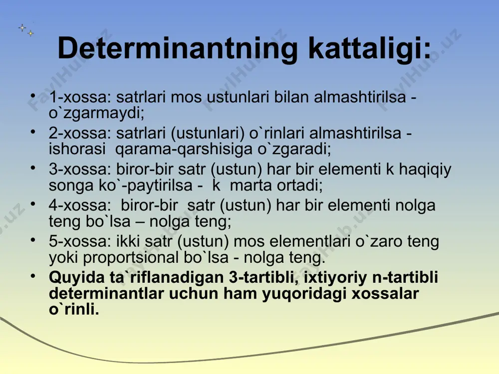 yuqori tartibli determinantlarni hisoblash - Page 4