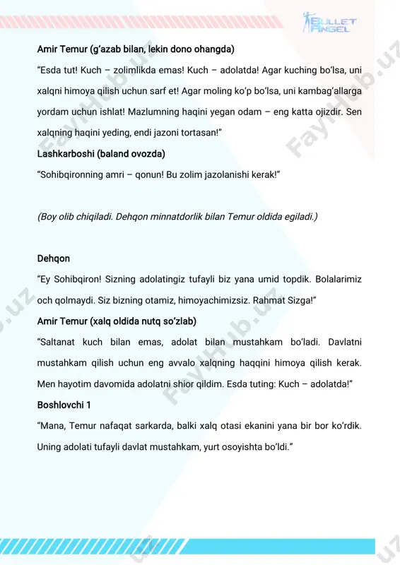 amir temur sahna koʻrinishi (kuch adolatda) - Page 3