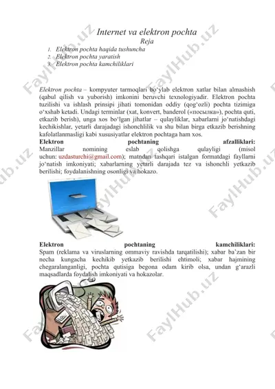 elektron pochta — DOCX
