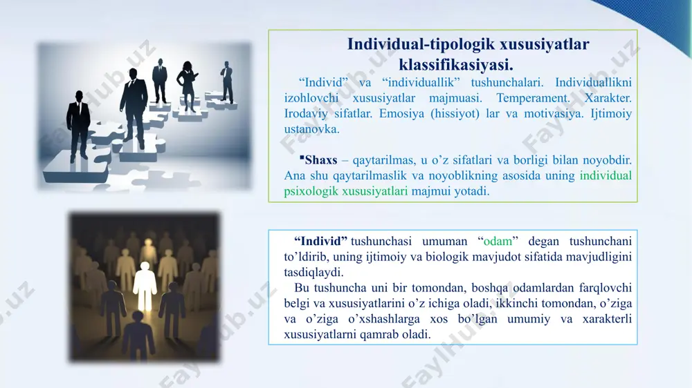 ’zlari negizidan paydo bo’lgan tushuncha bo’lib, u aql-idrokning shunday bo’lagiki, uni o’lchab, o’zgartirib, rivojlantirib bo’ladi. bu – intellekt va u bilan bog’liq qobiliyatlar ijtimoiy xarakterga ega ekanligidan darak beradi. intellekt – bu intellektual testlar orqali aniqlanadigan jarayon; intellekt – bu umumlashtirilgan ta’lim olish qobiliyati. intellekt – bu majoziy abstrakt fikrlash qobiliyati. intellekt – bu murakkab muhitga moslashuv, unda o’zini tutish samaradorligini ta’minlaydigan jarayon. psixologiyada tug’malik alomatlari bor individual sifatlar layoqatlar deb yuritildi va uning ikki xili farqlanadi: tabiiy layoqat va ijtimoiy layoqat. birinchisi odamdagi tug’ma xususiyatlardan – oliy nerv tizimi faoliyatining xususiyatlari, miyaning yarim sharlarining qanday ishlashi, qo’l-oyoqlarning biologik va fizilogik sifatlari, bilish jarayonlarini ta’minlovchi sezgi organlari – ko’z, quloq, burun, teri kabilarning xususiyatlaridan kelib chiqsa (bular nasliy ota-onadan genetik tarzda o’tadi), ijtimoiy layoqat – bola tug’ilishi bilan uni o’ragan muhit, muloqot uslublari, so’zlashish madaniyati, qobiliyatni rivojlantirish uchun zarur yaratilgan shart-sharoitlar mahsuli o’laroq shakllanadigan sifatlar (ular ota-ona, oila muhiti, ta’lim …