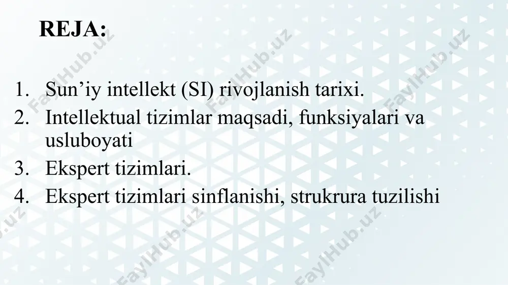 , kompaniyada ishlashni, musiqa bastalashni, hattoki, maqola yozishni ham o'rgandi. ayrim mutaxassislar ushbu texnologiyaning salbiy jihatlari haqida so'zlasa, boshqalari esa insoniyatning eng yirik kashfiyotlari qatoriga sun`iy idrokni ham qo'shib bo'lgan. barcha muhokamalar ana shu texnologiya shiddat bilan rivojlanayotgan bir davrda yuz bermoqda. business insider nashri insoniyat sun`iy idrok bilan hamnafas yashashga o'tishdan avval, bir nechta savollarga javob berish kerakligini eslatib o'tdi. texnologiya ijodkorlari va tadqiqotchilarni bir savol o'ylantirmoqda: shu turdagi idrokka ega jismda axloq bo'ladimi?! mestsia kolleji professori va mindfulmarketing.org portali asoschisi doktor devid hegenbuxning fikricha, texnologiya axloq tushunchasiga ega bo'lishi mumkin, ammo buning uchun katta mehnat qilinishi lozim. intellektual axborot texnologiyalarning qo‘llanilishi. intellektual axborot texnologiyalari (iat) – bu siyosiy, iqtisodiy, ijtimoiy va texnik vaziyatlarni tahlil qilishda hamda boshqaruv yechimlarini sintez qilishni tezlashtirishda insonga yordamlashuvchi axborot texnologiyalaridir. iat amaliyotida quyidagi belgilar bilan xarakterlanuvchi muammoli sohaning belgilarini hisobga olinishini nazarda tutadi: · qaror qabul qilishning tezkorligi va sifati; · maqsadlarning noaniqligi …
