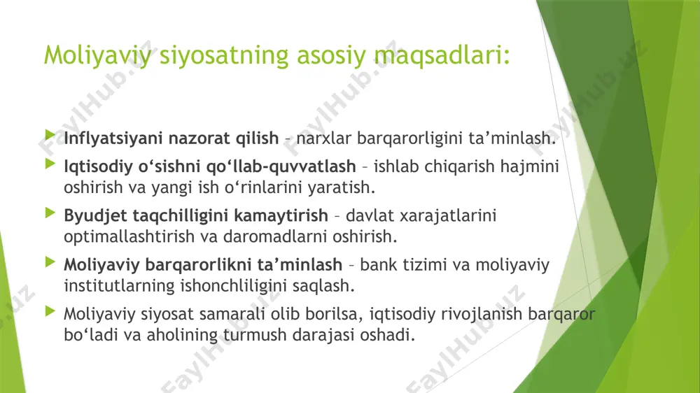 moliya va moliyaviy siyosat - Page 5