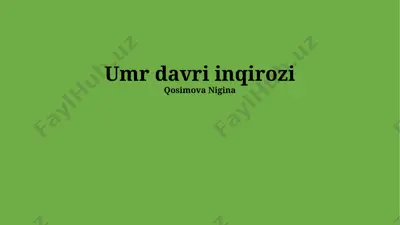 umr davri inqirozi — PPTX