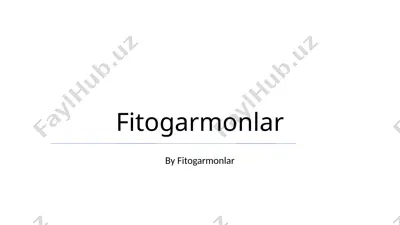 fitogormonlar — PPTX