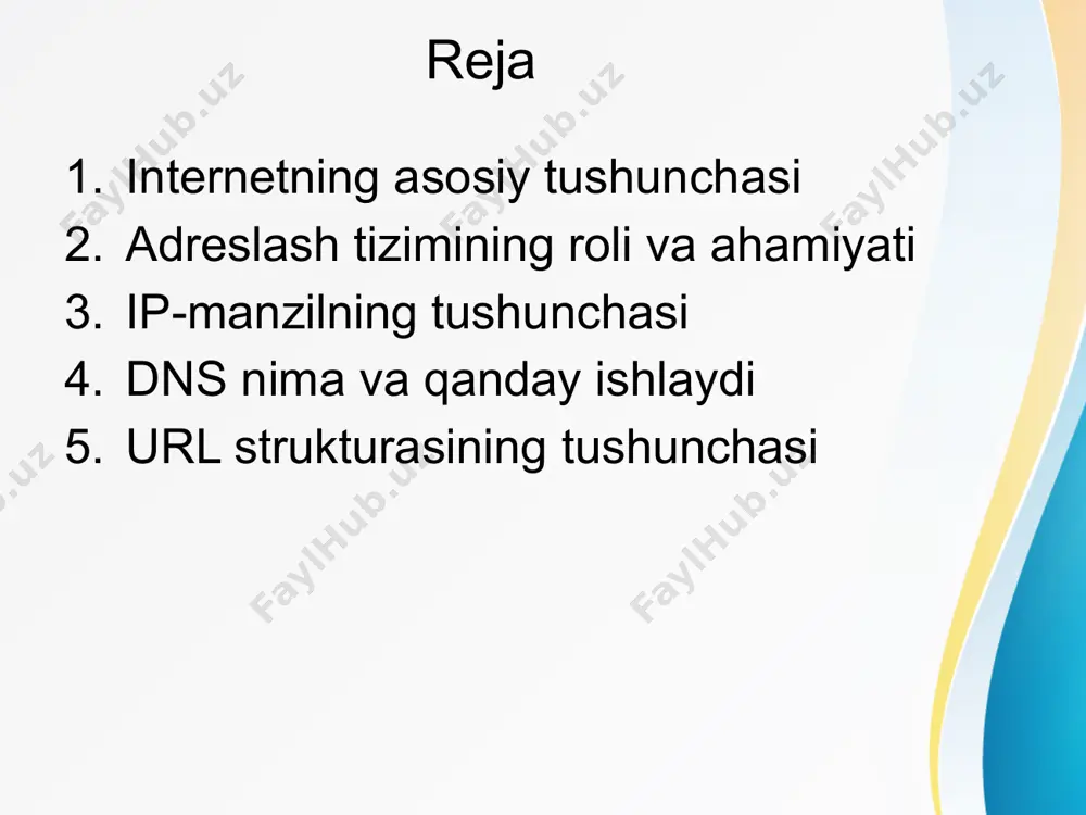 almashish mumkin emas edi. dns (domain name system) bu internetdagi eslab qolish oson bo'lgan sahifa nomlarini ularning haqiqiy manzili bo'lgan raqamlarga (ip manzillariga) bog'lashda ishlatiladigan tizimdir. bu tizim internetda saytlarni topishni osonlashtiradi. siz brauzerga biror vebsaytning domen nomini (masalan, [invalid url removed]) kiritasiz. sizning kompyuteringiz bu so'rovni mahalliy dns serveriga yuboradi. agar mahalliy dns serverda kerakli ma'lumot bo'lmasa, u so'rovni yuqori darajadagi dns serverga yuboradi. bu jarayon takrorlanib, oxir-oqibat root dns serveriga yetib boradi. root dns server so'rovni tegishli domen nomini bilgan dns serverga yo'naltiradi. bu server ip manzilni topadi. ip manzili so'rovni yuborgan kompyuterga qaytariladi. kompyuter ip manzil yordamida veb-serverga ulanadi va veb-sahifani yuklaydi. domen nomlarini eslab qolish ip manzillarga qaraganda ancha osonroq. ip manzillarni yozishda xatoliklar ko'p uchraydi, domen nomlari esa bu xatoliklarni oldini oladi. veb-saytlarning ip manzillari o'zgarishi mumkin, lekin domen nomlari o'zgarmaydi. dns tizimi internetning muhim qismi bo'lib, u foydalanuvchilarga veb-saytlarga osonlikcha kirish imkonini beradi. url …
