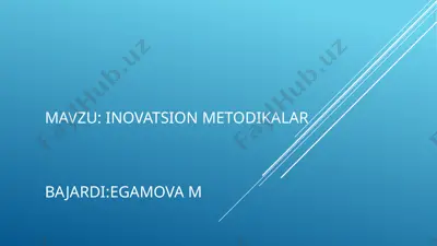 inovatsion metodikalar — PPTX