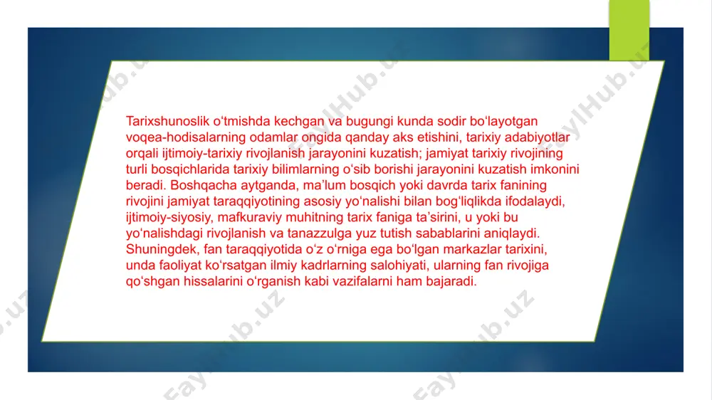 tarixshunoslik fanining rivojlanishi o'zbekistonda - Page 5