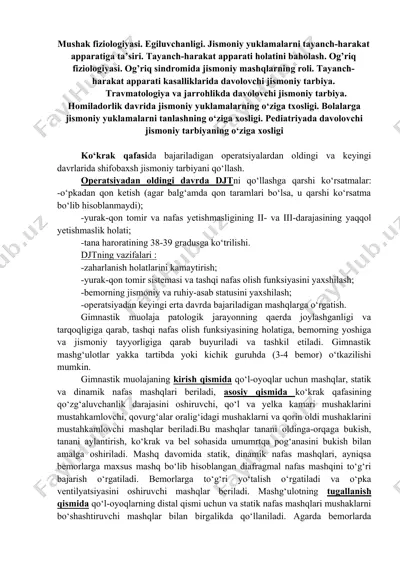 jismoniy tarbiya fiziologiyasi — DOC