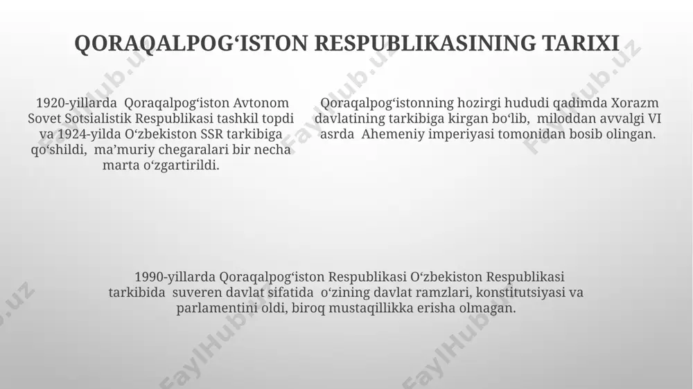 qoraqalpogʻiston respublikasi haqida taqdimot - Page 5