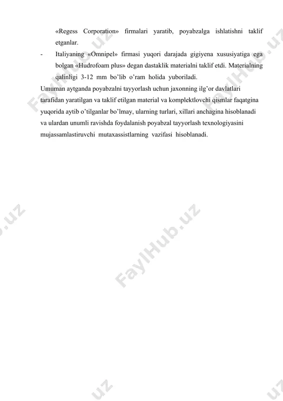 mli ravishda foydalanish poyabzal tayyorlash texnologiyasini mujassamlastiruvchi mutaxassistlarning vazifasi hisoblanadi.