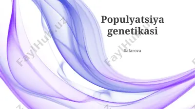 populyatsiya genetikasi — PPTX