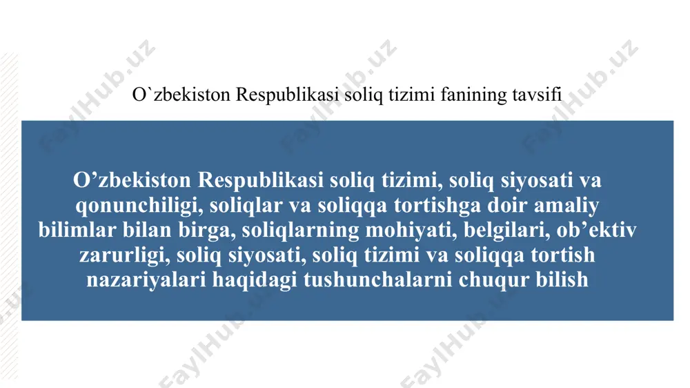 ирилган солиқ ставкасини қўллашга хақли эканини назарда тутувчи аниқлаштириш киритилди. дивидендлар кўринишидаги даромадлар бўйича солиқ солиш масалаларига доир ўзбекистон республикасининг халқаро шартномасида бир нечта пасайтирилган солиқ ставкаси назарда тутилган бўлса, уларнинг энг паст бўлгани қўлланилади. 2022 йилда фаолиятни доимий муассаса орқали амалга оширувчи норезидент тасарруфида солиқ тўланганидан кейин қоладиган соф фойда дивидендларга тенглаштирилган ва унга 10 фоиз миқдоридаги солиқ ставкаси бўйича солиқ солиниши лозим бўлган. 2023 йил 1-январдан бошлаб норезидентнинг монтаж қилиш ва (ёки) ишга тушириш-созлаш хизматлари ва бошқа шунга ўхшаш хизматларни кўрсатишни назарда тутувчи асбоб-ускуналарни сотиб олиш (сотиш) учун ташқи савдо контракти доирасида, кўрсатиладиган хизматлар қиймати алоҳида кўрсатилмаса, у ҳолда норезидентнинг солиқ солинадиган даромади бундай хизматларнинг бозор қийматидан келиб чиқиб аниқланади (илгари-асбоб-ускуналар қийматининг 20 фоизи бўлган). солиқ бўйича аванс тўловлари суммаси тўғрисидаги маълумотномани солиқ органларига тақдим этиш муддатига ўзгартириш киритилди. хусусан, 2023 йилнинг 1 январидан бошлаб солиқ тўловчи ушбу маълумотномани жорий чоракда олиниши кутилаётган фойда суммасидан келиб чиқиб кейинги …
