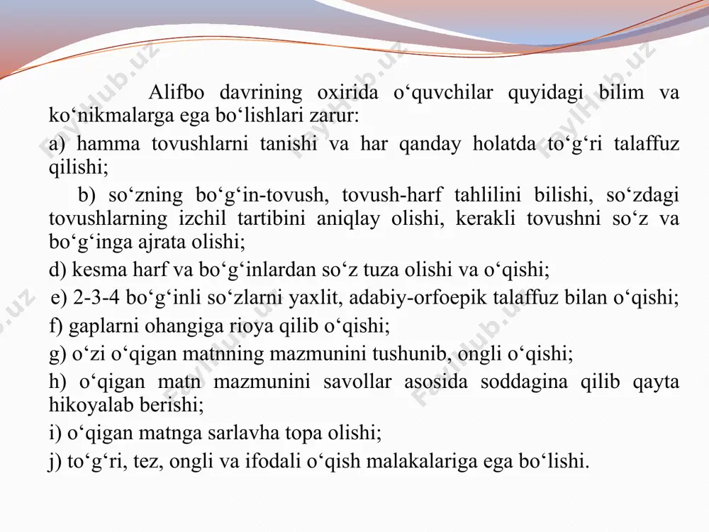 savod o‘rgatish tayyorlov davri o‘qish darsi ishlanmasi - Page 5