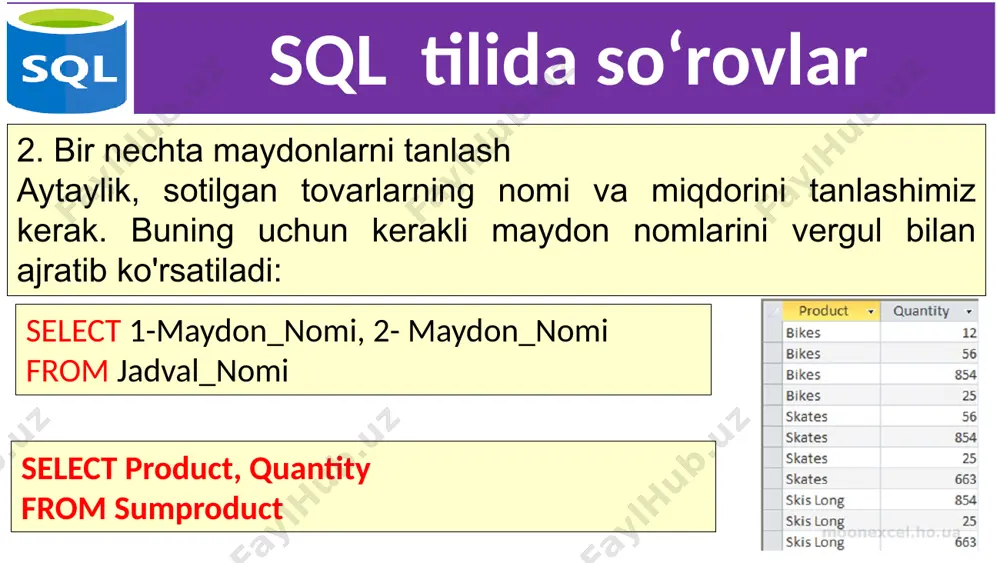 sql tilida so‘rovlar - Page 5