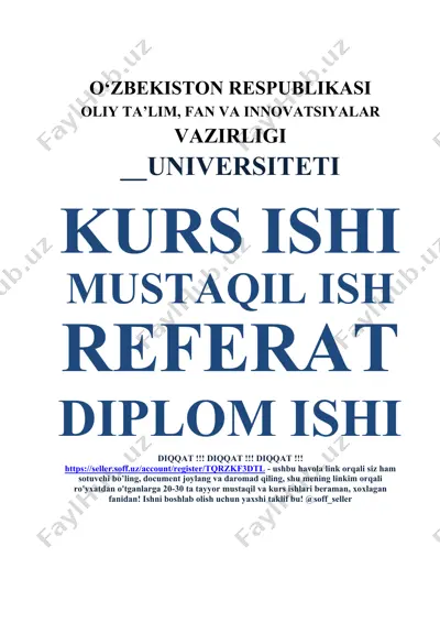 gimnastika sport turi mashg`ulotlari — DOC