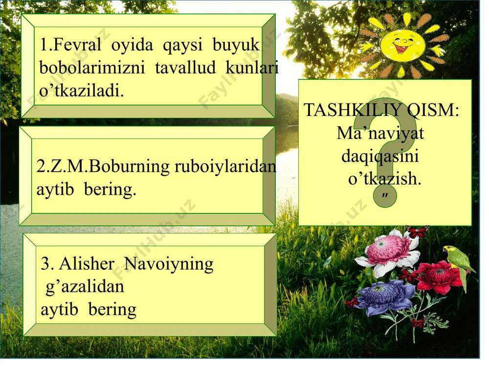 vitamin yetishmasligidan kelib chiqadigan kasallik (raxit) 4. oshqozon –ichakning yuqumli virusli kasalliklaridan biri (ichburug’) epidermis koʻp qavatli epiteliy toʻqimasidan iborat boʻlib, uning ustki qismidagi hujayralar tez-tez yemirilib, oʻrniga yangi hujayralar hosil boʻlib turadi. epidermisning ustki qavati har 7-11 kunda butunlay yangilanadi. derma qavati biriktiruvchi toʻqimadan iborat boʻlib, unda juda koʻp qon va limfa tomirlari, nerv tolalari, soch va tuk ildizlari, ter va yogʻ bezlari joylashgan. bu qavatda soch va tuk tolalarining ildizi boʻlib tuklar har 50 kunda, kipriklar har 3-5 oyda almashinadi. sogʻlom odamning sochi bir kecha-kunduzda 0,4 mm oʻsadi. odamning sochi 35-40 yoshdan asta-sekin oqara boshlaydi. gipoderma asl teri qavatining tagida joylashgan boʻlib,u yumshoq biriktiruvchi to’qimq va yogʻ moddasidan iborat. teri qavatlari tuzilishi qalin yupqa epidermis koʻp qavatli epiteliy toʻqimasi qoʻl kafti, oyoq tovoni, panja yuzasida. qolgan sohalar va yosh bolalarda derma biriktiruvchi toʻqimadan iborat qoʻl va oyoq kafti, dumba, tirsak boʻyin,qoʻl oyoqning bukilish sohasida gipoderma yogʻ moddasidan iborat …