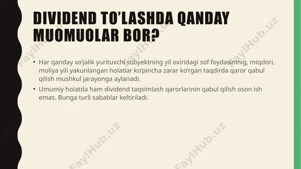 dividendlar to’lash tartibi, shakllari va manbalari - Page 4