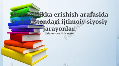 mustaqillikka tayyorgarlik jarayoni — PPTX