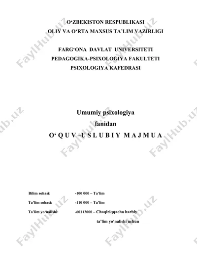 o‘quv - uslubiy majmua — DOC