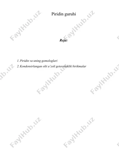 piridin guruhi — DOCX