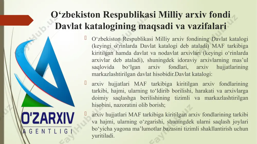 o‘zbekiston respublikasi milliy arxiv fondining davlat katalogi to‘g‘risida nizom - Page 5