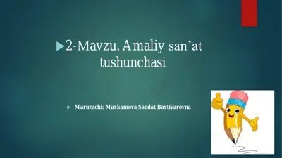 amaliy san’at tushunchasi — PDF