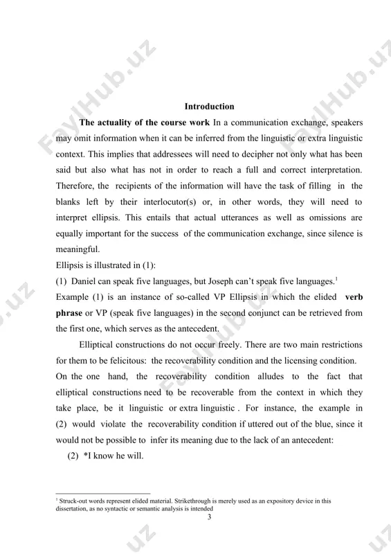t are generated by subject ellipsis, by delineating various types of pragmatic information associated with subject ellipsis. first, it refutes some of the commonly held misconceptions regarding subject ellipsis. section 3 examines the linguistic environments (types of texts, elided subjects and predicates) that trigger subject ellipsis. it also accounts for resolving the referent of subject ellipsis, as this can cause a problem in english for not having extensive subject verb agreement. section 4 construes the type of implicatures that subject ellipsis gives rise to. section 5 suggests a preliminary procedure. methodology and methods used in the course work. representing the underlying meaning of text has been a long-standing topic of interest in computational linguistics. recently there has been a renewed interest in representation of meaning for various tasks such as semantic parsing, where the task is to map a natural language sentence into its corresponding formal meaning representation. open-domain and …