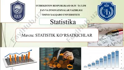 statistik ko'rsatkichlar — PPTX