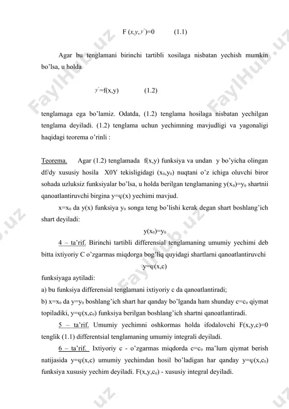 differensial tenglamalar haqida tushuncha - Page 4