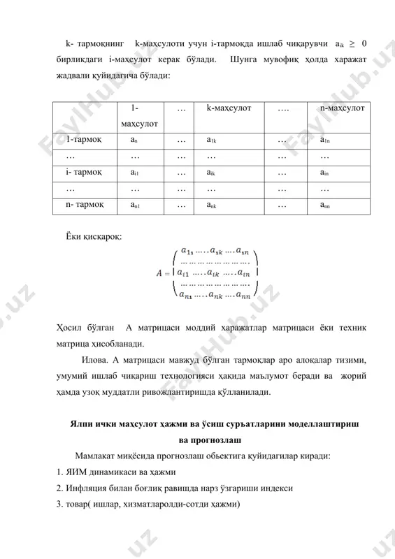 арга қуйидагилар киради: социал эҳтиёжлар, техник имкониятлар, сиёсий ҳолатлар, ресурс ҳолати/ иқтисодий мақсадга мувофиқлик. макроиқтисодий прогнозлаш қуйидаги асосий вазифаларни бажаришга йўналтирилган: 1. ривожланиш мақсадини белгилаш, озиқ-овқат муаммоларини ечиш ёки мамлакатни кризисдан чиқариш бўйича чора-тадбирлар 2. мақсадга эришиш маблағлари ва оптимал йўлларини топиш. 3. қўйилган мақсадга эришиш учун ресурсларга бўлган эҳтиёжни аниқлаш. масалан, жамиятни социал вазифаларни ечиш учун мамлакат давлат бюджетини даромадлар қисмини аниқлаш;яқин 10 йилга талаб қилинган минтақага инвестиция суммасини аниқлаш. 4. ривожланиш мақсадига эришиш учун турли органлар фаолиятни ишлаб чиқиш, масалан, мамлакат ҳукумати, иқтисод вазирлиги ва молия вазирлиги, марказий банк (ўзбекистон республикаси) ва зарарига ишлайдиган тармоқларни соғломлаштириш бўйича таьсисчи прогнозлашда принципиал бўлиб қуйидаги схема ҳисобланади: · мақсадларни назарий эришса бўладиган; · эриши йўллари ва маблағларини имкон даражада · ресурсларни эҳтимол планлаштиришда принципиал схема қуйидаги кўринишда бўлади: · мақсадларни тавсия қилинган ёки мажбурий · эришиш йўллар ва маблағлари- аниқ белгиланган · ресурслар- чегараланган макро режалаштириш –макро прогноз билан ўзаро боғлиқ …