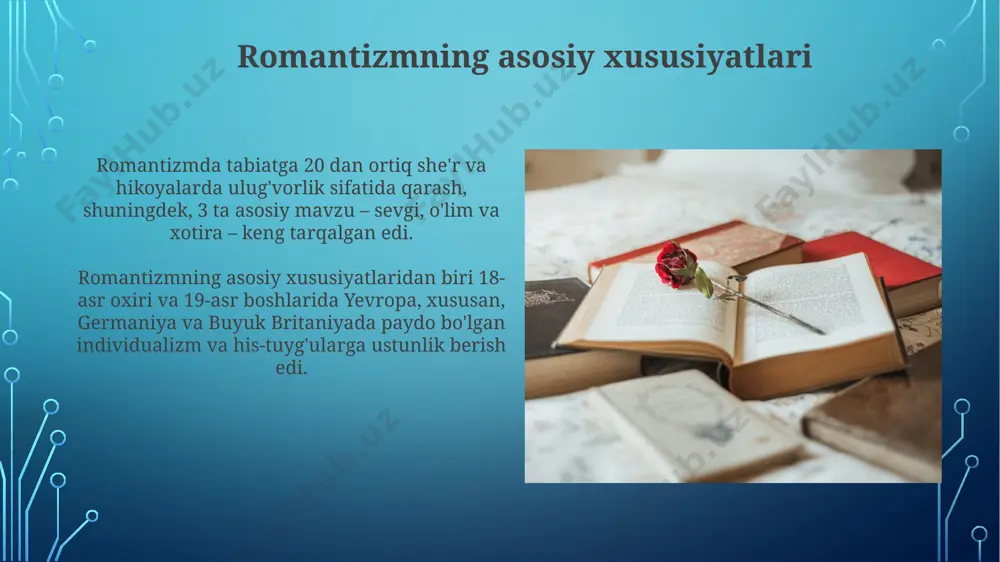 ma’rifatchilik adabiyoti. romantizmning o’ziga xos xususiyatlari - Page 3