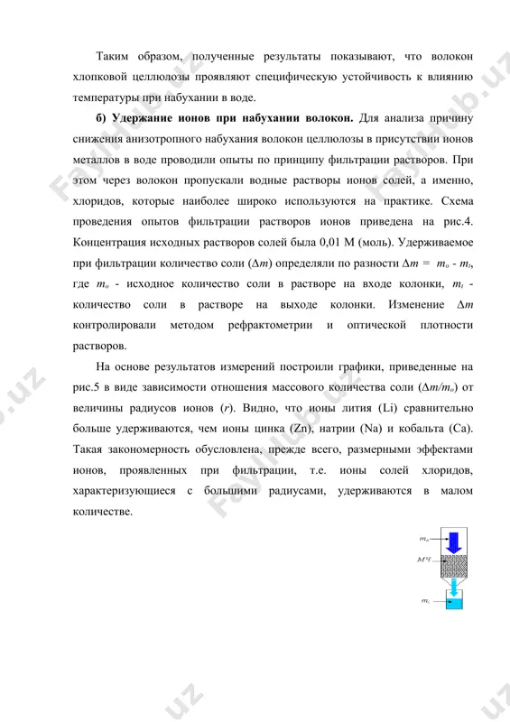 анизотропное набухание волокон целлюлозы в ионной среде - Page 5