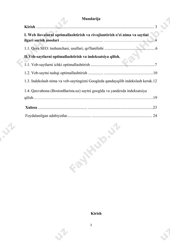kamida top o'ntalikka qanday kirishi mumkin? buning uchun saytni rivojlantirish kerak. seo-mutaxassislari deb nomlangan maxsus odamlar qidiruv tizimining ko’rsatgan natijasida sayt birinchi o'rinda turishi uchun saytni rivojlantirish va targ'ib qilish bilan shug'ullanishadi. seo-mutaxassislarining yana bir vazifasi - veb-sayt trafigini ko'paytirish va qo'shimcha daromad olish. veb-saytni reklama qilish oson ish emas va nafaqat moliyaviy jihatdan ancha qimmat. bu ko'p vaqtni talab qiladi, chunki qidiruv tizimlari reytinglarni belgilashda hisobga olinadigan juda ko'p talablarga ega. bunday talablarga rioya qilish har doim ham oson emas va ko'plab sayt egalari darhol natijaga erishishni xohlashadi. shuning uchun "oq" seo bilan bir vaqtning o'zida "qora" deb nomlangan seo paydo bo'ldi. "qora" seo saytni rivojlantirishga qaratilgan, ammo ko'p hollarda taqiqlangan usullardan foydalanishdan ibort ko’p hollarda ular noqonuniy hisoblanadi. ish oxirida biz targ'ib qilish usullaridan qaysi biri eng samarali hisoblanishini xulosa qilamiz. seo nima, seo veb-saytini reklama qilish asoslari ingliz tilidan tarjima qilinganda seo yoki search engine optimization, yoki …