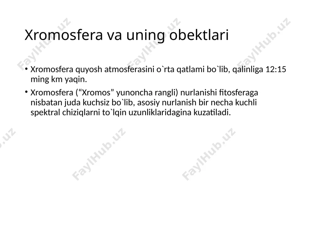 quyosh xromosferasini o`rganish - Page 2