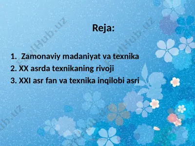 texnogen madaniyat — PPTX