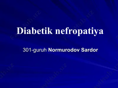 diabetik nefropatiya — PPT