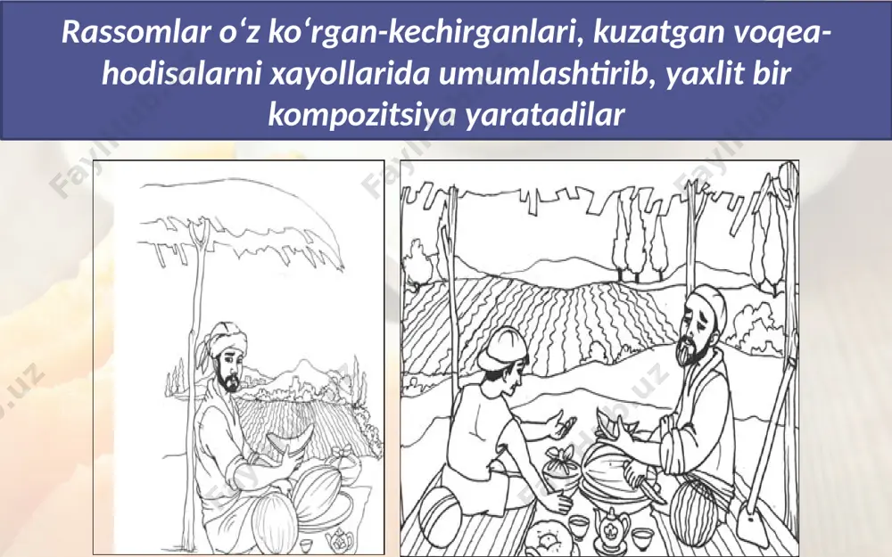 «qovun saylida» mavzusida kompozitsiya ishlash. 4- sinf - Page 3