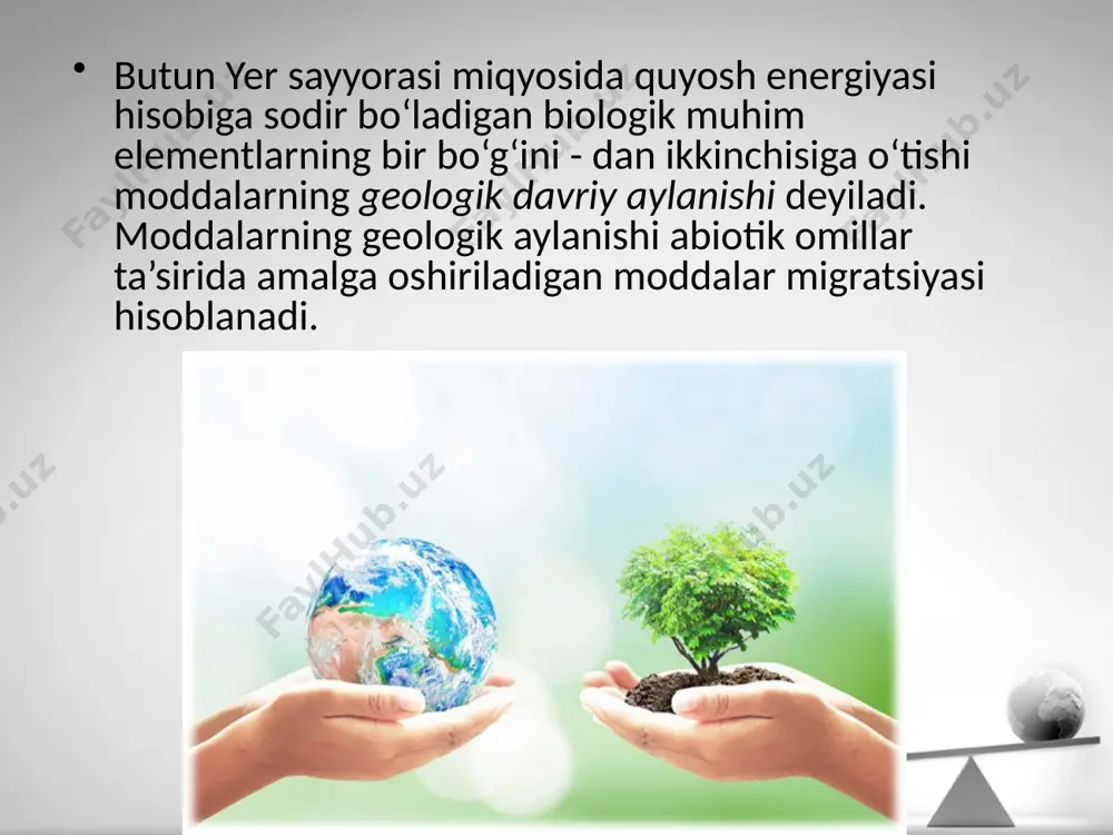 biosferada modda va energiyaning davriy aylanishi. 11 - sinf - Page 4