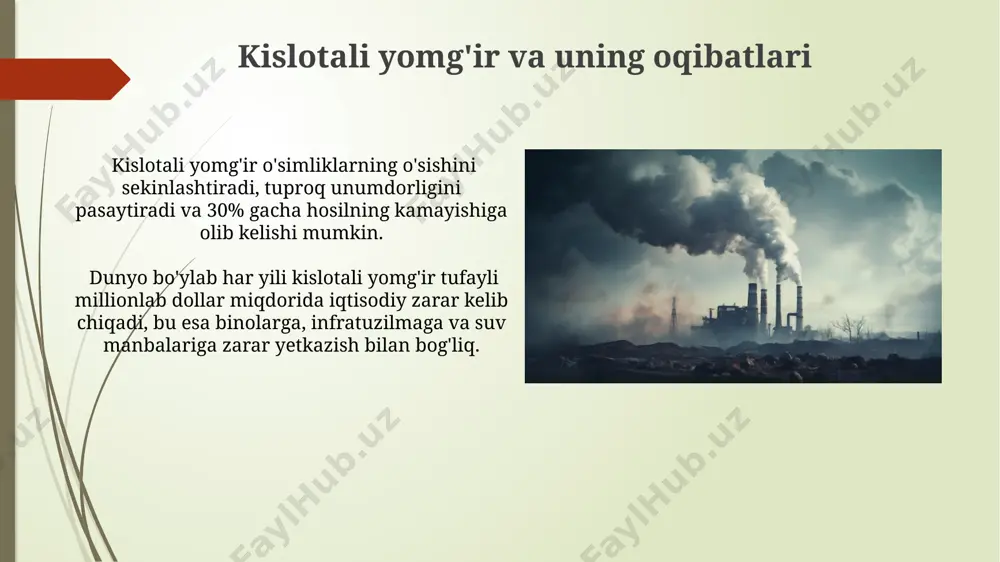 atmasferani ifloslanishi va atmasferaga chiqadigan zararli moddalar - Page 5