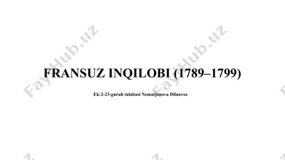 fransuz inqilobi (1789–1799) — PPTX
